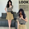 【时髦与舒适并存，敲好看】美式条纹针织吊带小背心女夏季外穿设计感小众冰丝坎肩无袖上衣潮 商品缩略图6