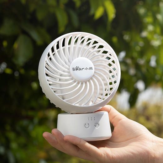 小熊桌面小风扇 DFS-C05L5 白色 3.5寸 摇头 桌面风扇 商品图9