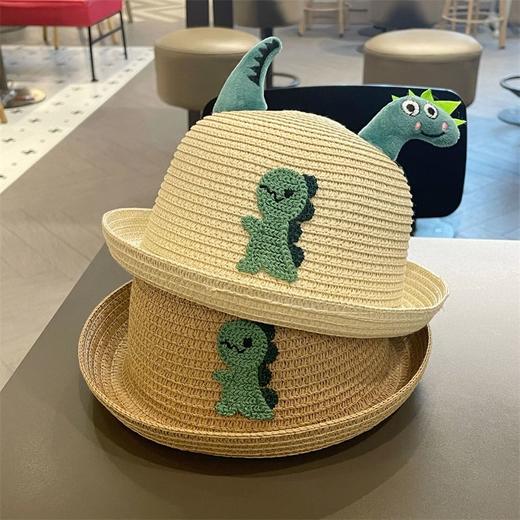 立体卡通恐龙遮阳帽 男宝宝帽子夏季男童草帽婴儿防晒帽 商品图3
