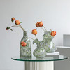 磁粉点点玻璃花瓶摆件饰品餐桌器皿花边口卷边花器 商品缩略图2