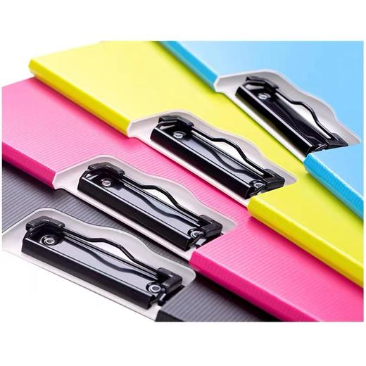 树德U6132时尚文件夹板夹资料夹 写字垫板A4直板夹黑色1个 商品图4