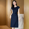 ASE-23057圆领A字裙气质时尚优雅真丝连衣裙 商品缩略图6