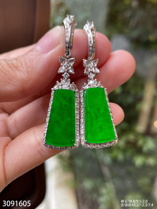3091605，老坑高冰无事牌耳坠。具体价格微信咨询 商品图3