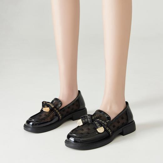 ZHR蝴蝶结透气网纱乐福鞋女2023新款夏季薄款单鞋女平底爆款 商品图7