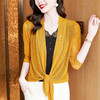 夏季新款，时尚百搭纯色九分袖外披衣百搭大码空调衫KQL-E37M2612 商品缩略图0