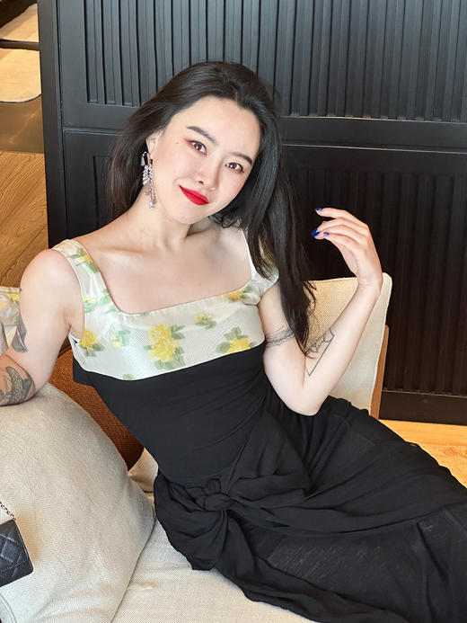 DUO智仙生 清甜黄木香定制剪花欧根纱礼服背心和绽放的花苞裙 商品图1