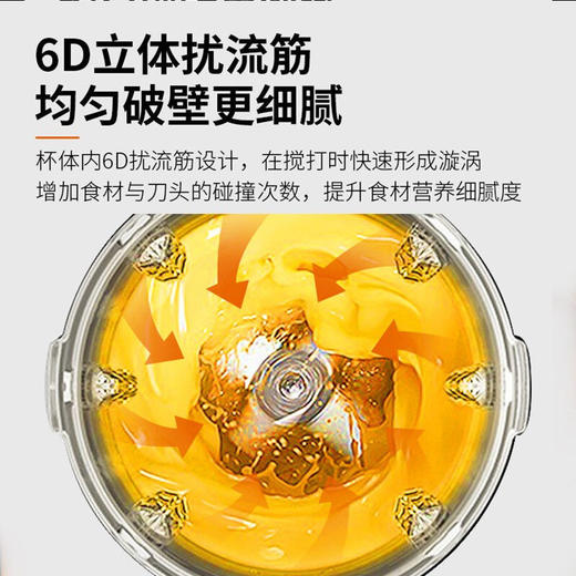 【1.2L容量】Joyoung/九阳P312单杯升级款破壁机家用多功能冷热双打料理 商品图3