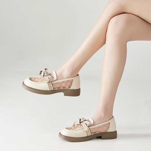 ZHR蝴蝶结透气网纱乐福鞋女2023新款夏季薄款单鞋女平底爆款 商品图2