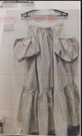 【门店同款】2023年夏季条纹两穿露肩连衣裙 150751352