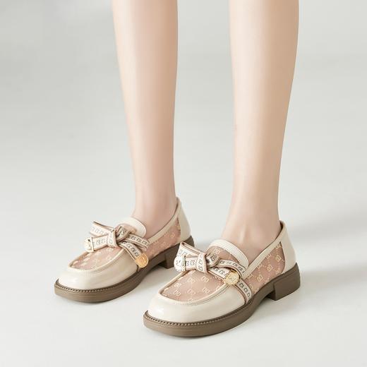 ZHR蝴蝶结透气网纱乐福鞋女2023新款夏季薄款单鞋女平底爆款 商品图3