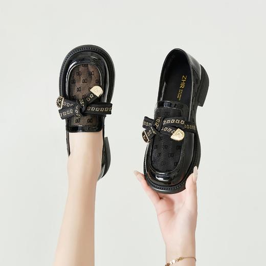 ZHR蝴蝶结透气网纱乐福鞋女2023新款夏季薄款单鞋女平底爆款 商品图8