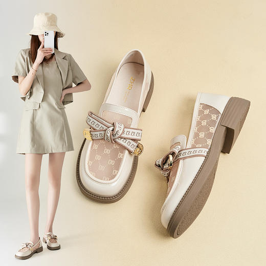 ZHR蝴蝶结透气网纱乐福鞋女2023新款夏季薄款单鞋女平底爆款 商品图0