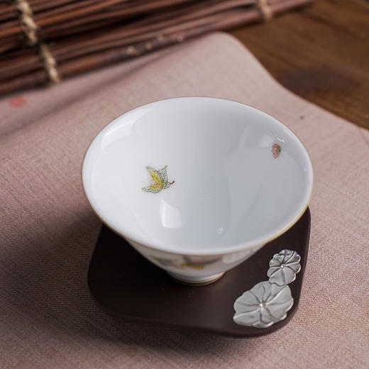 自慢堂 大盅杯/蝴蝶 景德镇陶瓷茶杯高档个人专用功夫茶杯品茗杯 商品图4