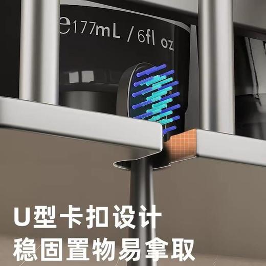 枪灰牙刷置物架卫生间免打孔漱口杯牙杯壁挂式收纳架电动牙刷架子 商品图2