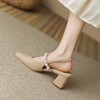 ZHR包头单凉鞋半拖鞋女夏外穿鞋子韩版珍珠凉鞋百搭单鞋高跟鞋女 商品缩略图5
