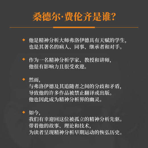 桑德尔·费伦齐的心理遗产 从幽灵到先驱 精神分析代表人物传奇一生弗洛伊德梦的解析心理学书籍 商品图2