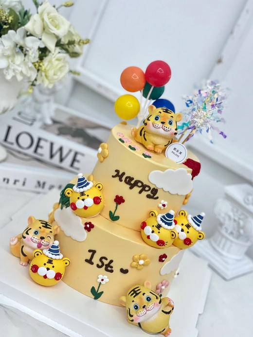 老虎满月周岁蛋糕 商品图0
