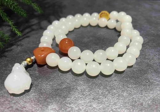 【御珠宫坊】羊脂玉珠串 商品图2