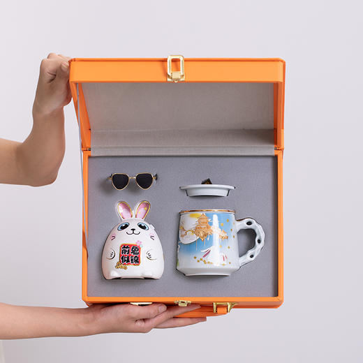 【优雅好礼】珍瓷窑 玉兔办公茶礼 礼盒装 商品图3