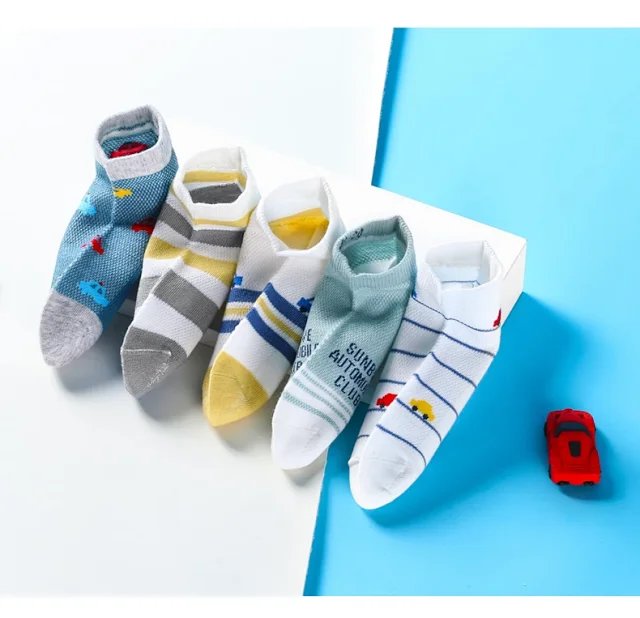 【超妈】旭威儿童夏天袜子春夏季薄款透气男童女童网眼中短筒袜男宝宝小女孩薄棉夏季袜