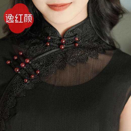 逸红颜扶芳2026年夏季新款雪纺旗袍改良版连衣裙女影视剧无名同款 商品图4