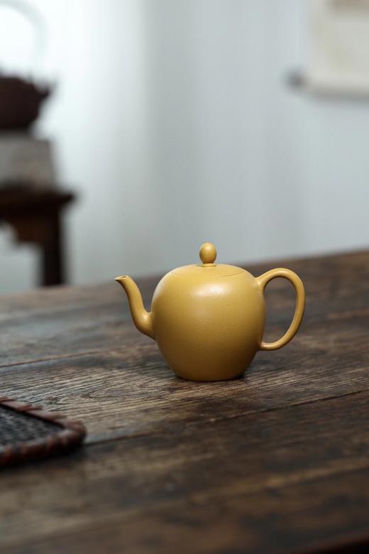 【青山特惠】精品全手工黄金朱泥美人肩紫砂壶 180cc 王文浩（高工） 商品图8