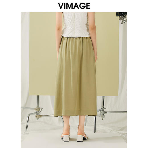 VIMAGE纬漫纪夏季新款时尚气质高腰显瘦舒适半身裙V1906521 商品图5