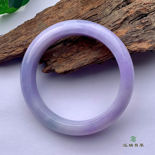 派瑞翡翠 翡翠手镯 糯种 紫色 商品图1