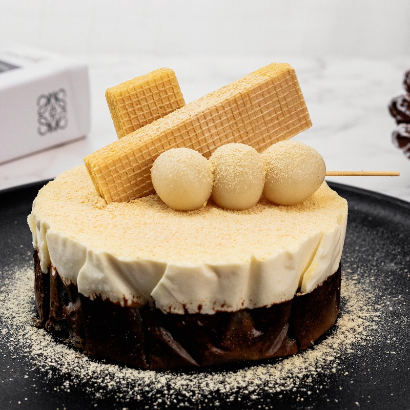 烤爱·基础款·双层芝士系列·豆乳黑芝麻巴斯克蛋糕·豆乳黑芝麻·下午茶 全国配送（偏远地区除外）