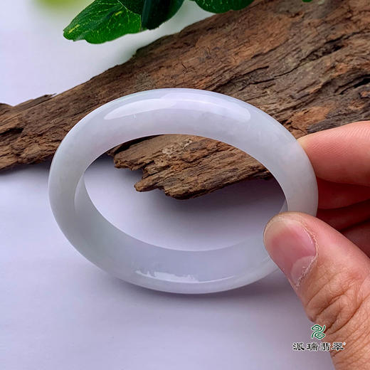 派瑞翡翠 翡翠手镯 糯种 浅紫 商品图2