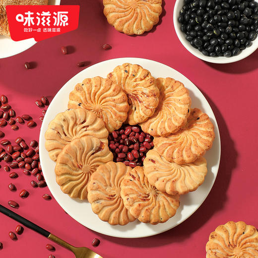 味滋源红豆薏米饼干408g代餐干全麦燕麦粗粮早餐饱腹整箱休闲零食品【分销】 商品图4
