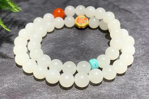 【御珠宫坊】羊脂白玉珠串 商品图1