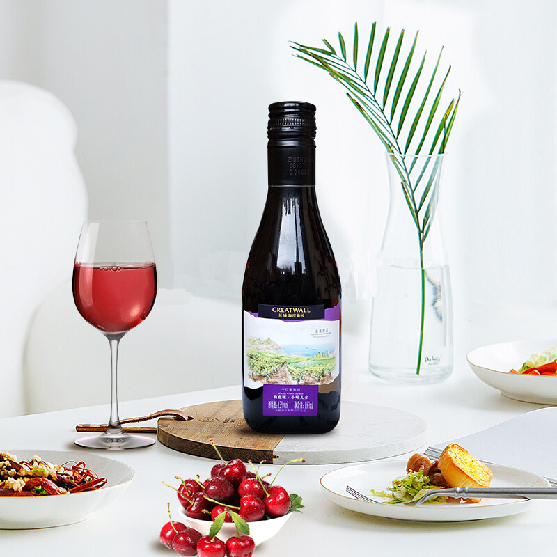 中粮长城海岸葡园高级精选梅鹿辄小味儿多干红葡萄酒 187mL/瓶