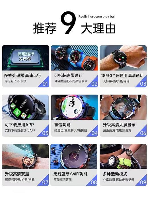长待机智能电话手表下载APP上网游戏学生成人那女5G黑科技多功能 商品图1