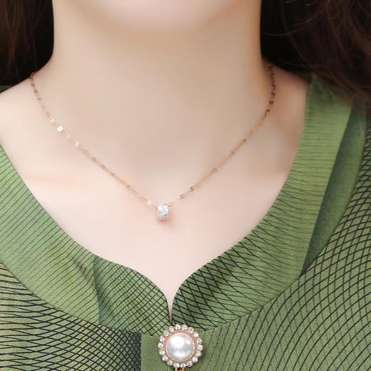 气质通勤，夏款印花中长款修身时尚雪纺裙圆领短袖连衣裙QYM-XQD-59B2339-L 商品图3