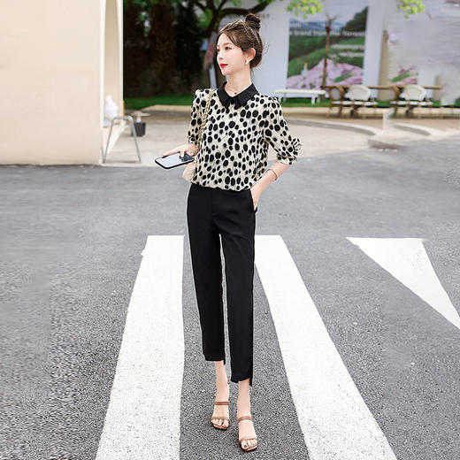 HR WBL1269时尚优雅简约两件套裤修身显瘦气质百搭 商品图2