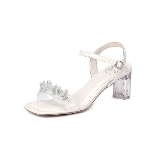 品质好货 | Safiya索菲娅2023新款粗跟一字带凉鞋夏季外穿百搭SF31115722 商品图7