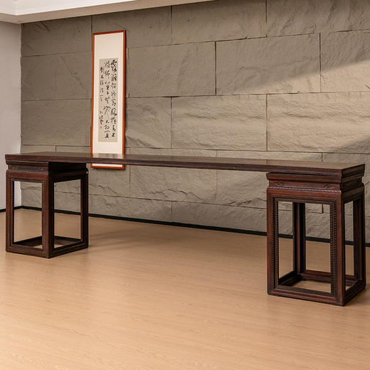 二十世纪 红木回纹架几案 商品图4