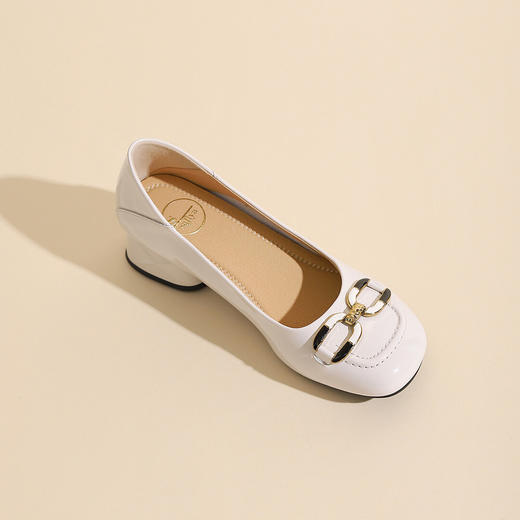 品质好货 | Safiya索菲娅二层牛皮2023夏季新款浅口粗跟单鞋百搭时装奶奶鞋SF31115748 商品图11