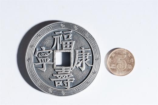 矩德泉坊 纯银手作   福寿康宁刻花大型（5.4厘米版）614 商品图7