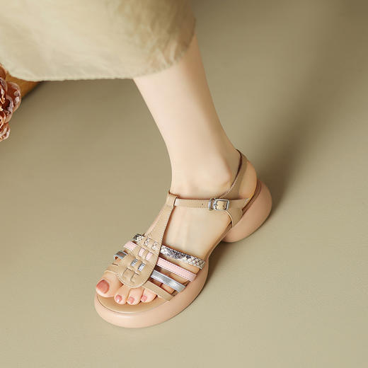 超轻百搭，里外全头层皮舒适简约休闲凉鞋ZYY-A430 商品图9