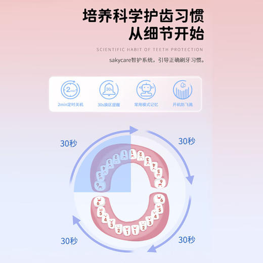 舒客  宝贝儿童智护声波电动牙刷 F2 商品图5