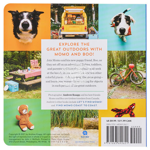 【中商原版】Lets Find Momo Outdoors寻找莫莫2 让我们找到户外的Momo 英文原版纸板书A Hide-and-Seek Adventure with Momo 商品图1