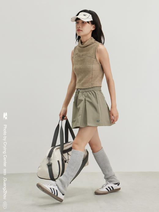 CryingCenter 奶油白灰绿风衣百褶裙两穿运动网球短裙 哭喊中心 商品图3