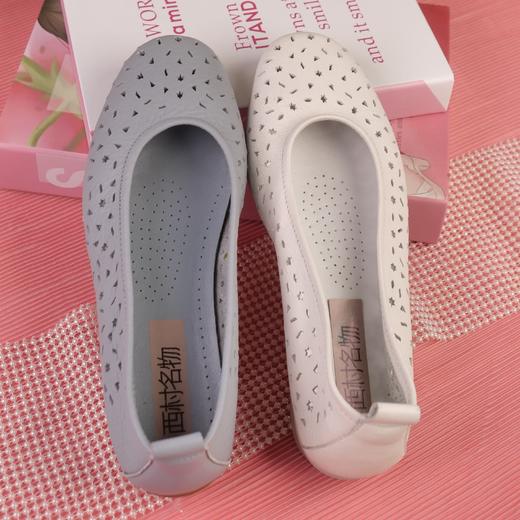 西村名物2023年秋季新款牛皮鞋面猪皮内里内垫冲孔透气单鞋34081 商品图1