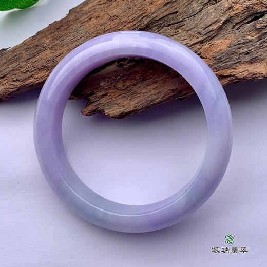 派瑞翡翠 翡翠手镯 糯种 紫色 商品图4