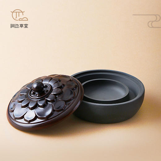 【涧边草堂精制】原创歙石芙蕖砚（礼盒装） 商品图2