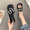 颜值爆表【洋气有档次，防水耐脏舒适】法式高ji感平底凉拖鞋女夏外穿小香风2023新款网红外出海边一字拖 商品缩略图2