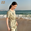 佐尔美夏季新款 休闲时尚桑蚕丝真丝短袖连衣裙女E32LS39 商品缩略图2
