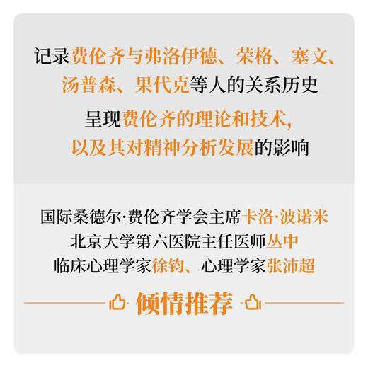 桑德尔·费伦齐的心理遗产 从幽灵到先驱 精神分析代表人物传奇一生弗洛伊德梦的解析心理学书籍 商品图4